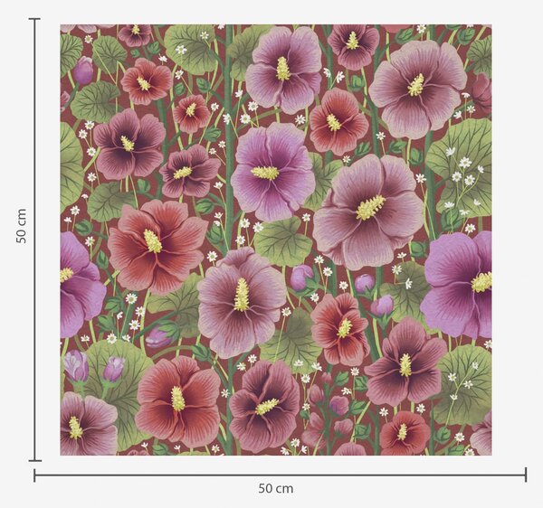 Tapety Kwitnący hibiskus na ciepłym brązowo-czerwonym tle, Tapety Z kwiatami, a00993v1 : Uwalls.pl