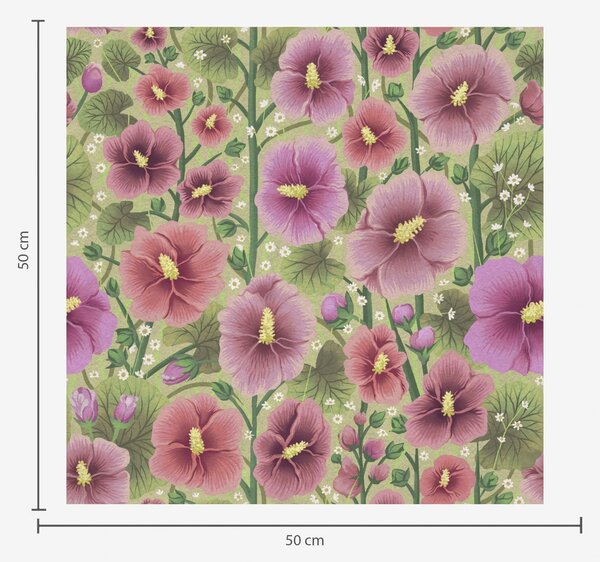 Tapety Duże kwiaty i liście hibiskusa na ciemnozielonym tle, Tapety Z kwiatami, a00993 : Uwalls.pl