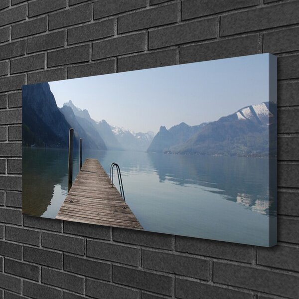 Obraz canvas na ścianę Drewniane Molo nad Jeziorem