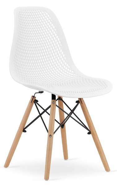 EMWOmeble Krzesła ażurowe MARO 3562 białe / 4 sztuki