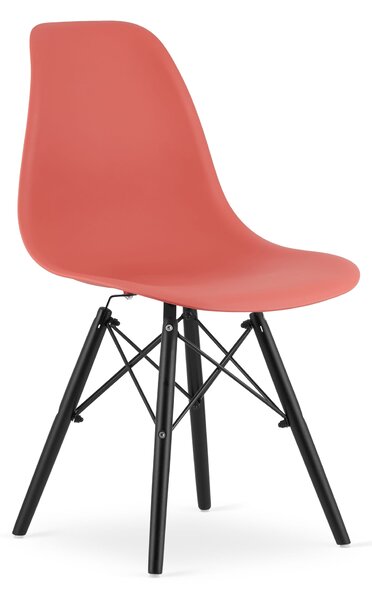 Krzesło koralowe YORK OSAKA z czarnymi nogami
