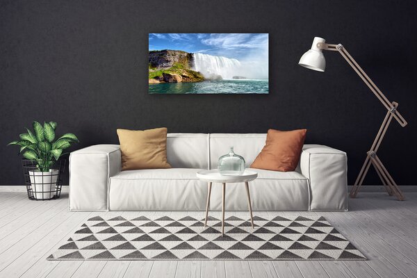 Obraz canvas Kaskada Wody nad Oceanem