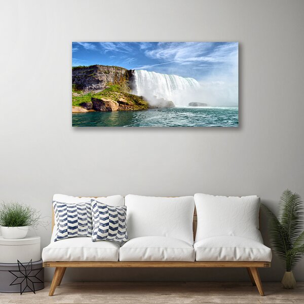 Obraz canvas Kaskada Wody nad Oceanem