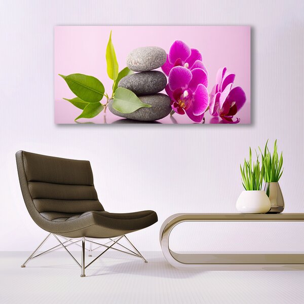 Zdjęcie na płótnie Fioletowa Orchidea w Detalu