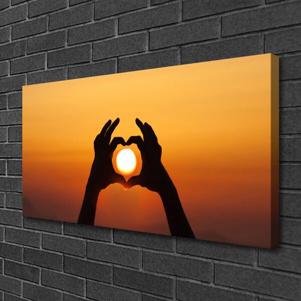 Obraz canvas Symbol Miłości w Blasku Słońca