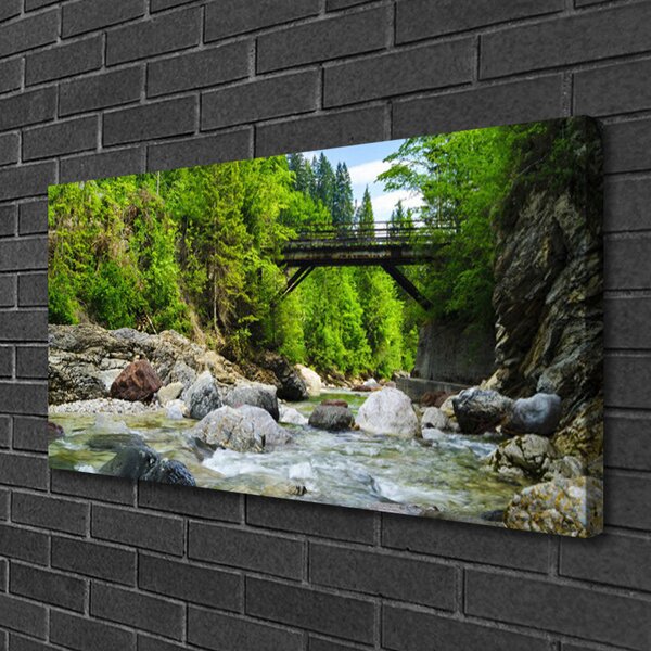 Obraz canvas Mostek w Cieniu Drzew
