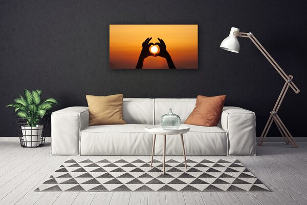 Obraz canvas Symbol Miłości w Blasku Słońca