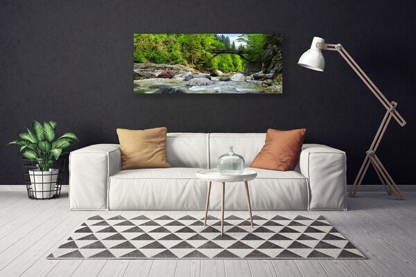 Obraz canvas Mostek w Cieniu Drzew