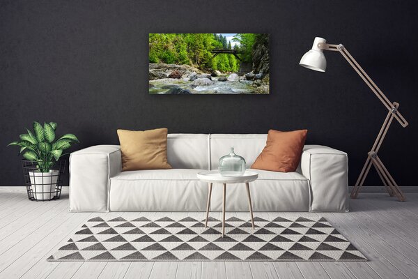 Obraz canvas Mostek w Cieniu Drzew