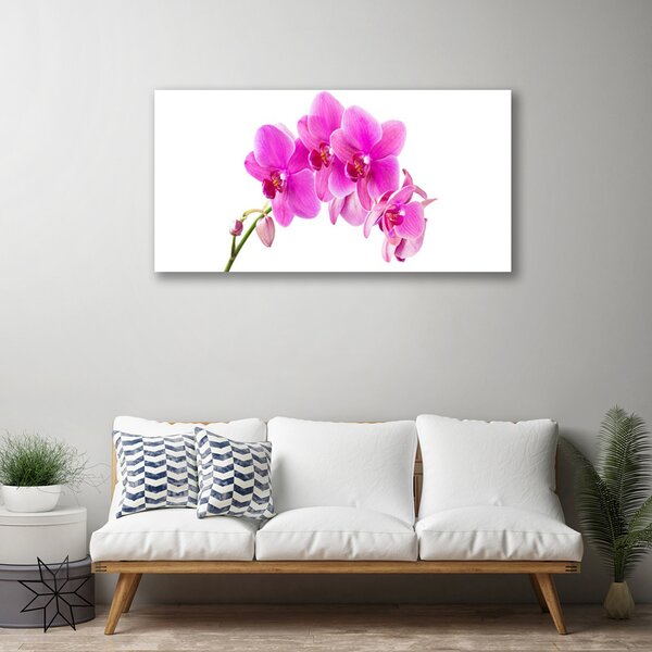 Obraz canvas Biała Orchidea na Płótnie
