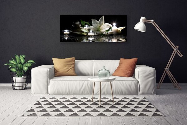 Obraz canvas Świece Spa i Lilia Wodna