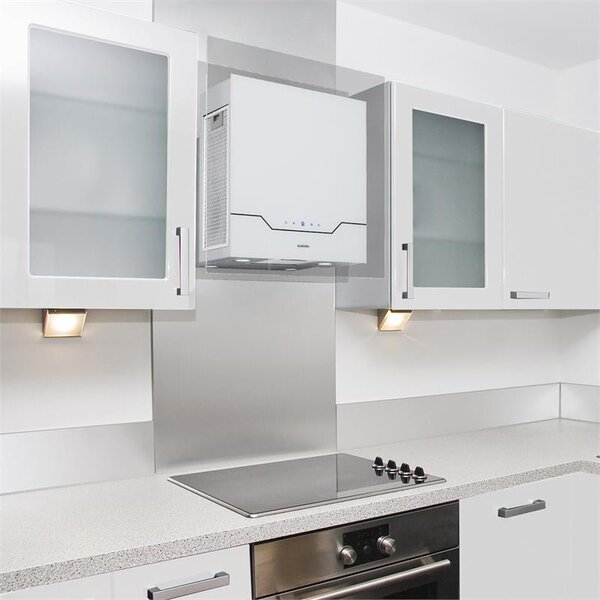 Klarstein Karree, okap kuchenny przyścienny, pochłaniacz, 60 cm, 640 m³/h, LED, stal/szkło, kolor bialy