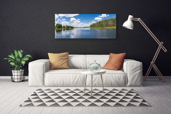 Obraz canvas na ścianę Leśna Cisza nad Jeziorem