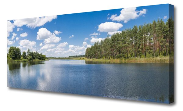 Obraz canvas na ścianę Leśna Cisza nad Jeziorem