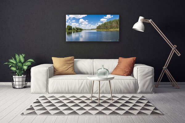 Obraz canvas na ścianę Leśna Cisza nad Jeziorem
