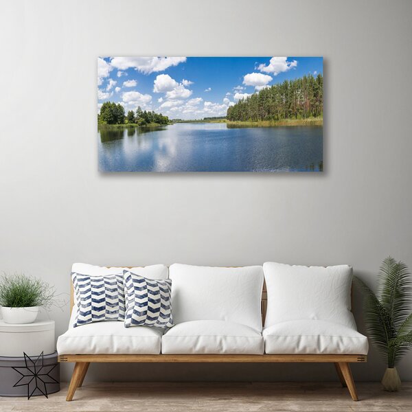 Obraz canvas na ścianę Leśna Cisza nad Jeziorem