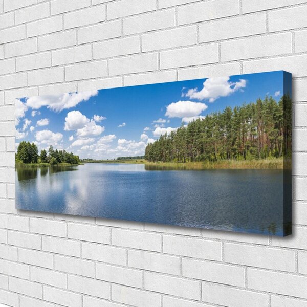 Obraz canvas na ścianę Leśna Cisza nad Jeziorem