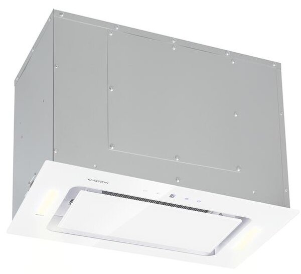 Klarstein Hektor, okap kuchenny, okap, 52 cm, 530 m³/h, LED, panel dotykowy, timer, szkło