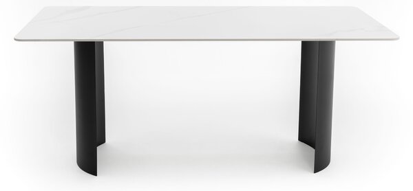 Stół prostokątny 180 cm BELIZE LUX biały spiek CARRARA BIANCO nowoczesny
