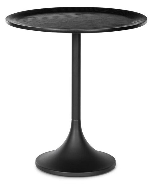 Besoa Small Visby, stolik kawowy, 48 x 52,5 cm (Ø x wys.), metal, sklejka multiplex, fornir dębowy