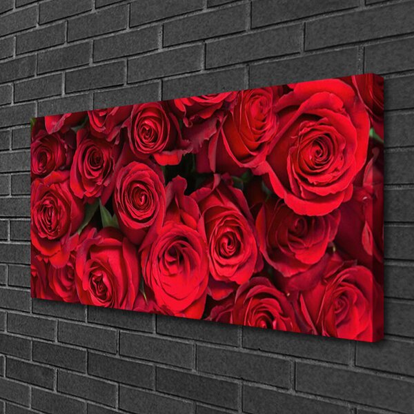 Obraz canvas Klasyczny Bukiet Czerwonych Róż