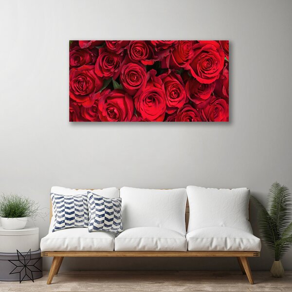Obraz canvas Klasyczny Bukiet Czerwonych Róż