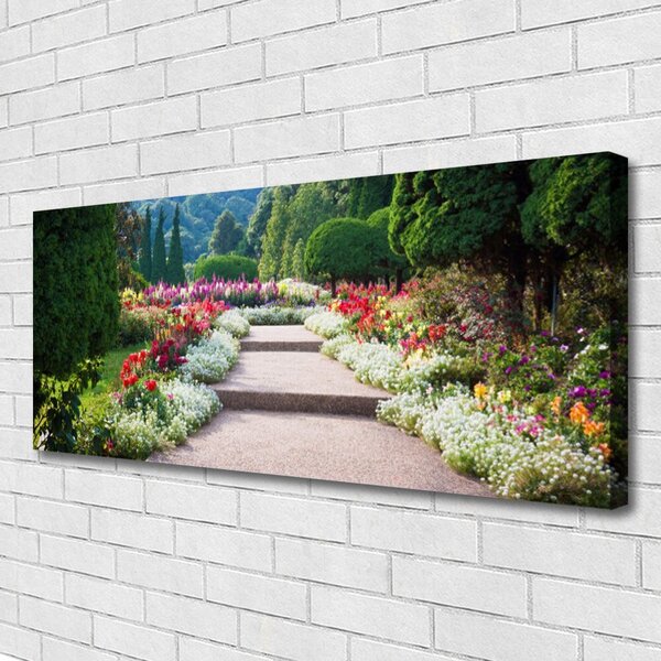 Obraz canvas Romantyczne Schody w Ogrodzie