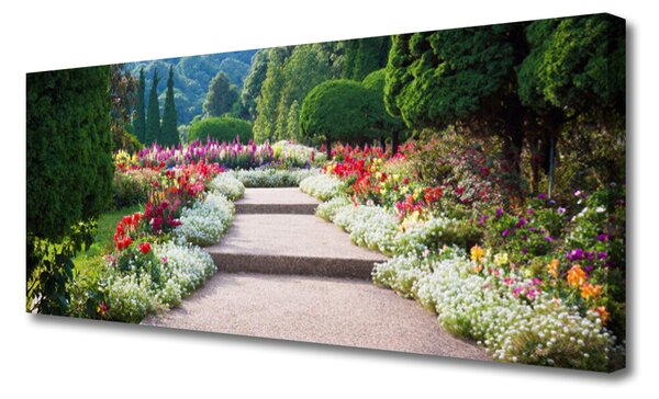 Obraz canvas Romantyczne Schody w Ogrodzie
