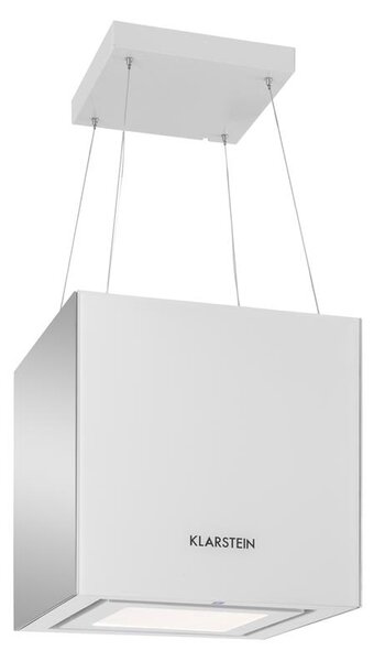 Klarstein Kronleuchter Okap kuchenny LED szkło lustrzane kolor biały