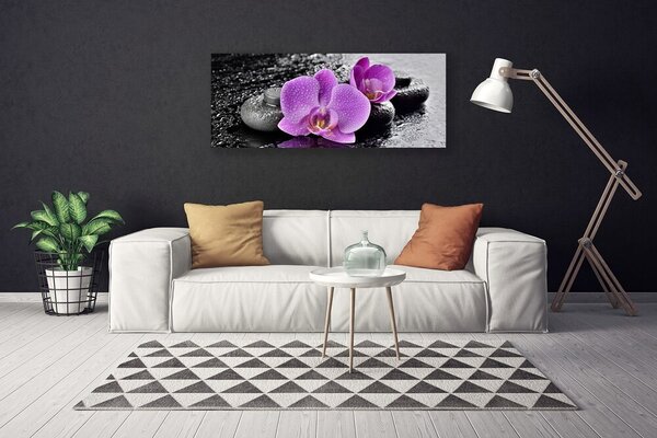 Fotoobraz na płótnie Egzotyczna Orchidea w Gabinecie Spa
