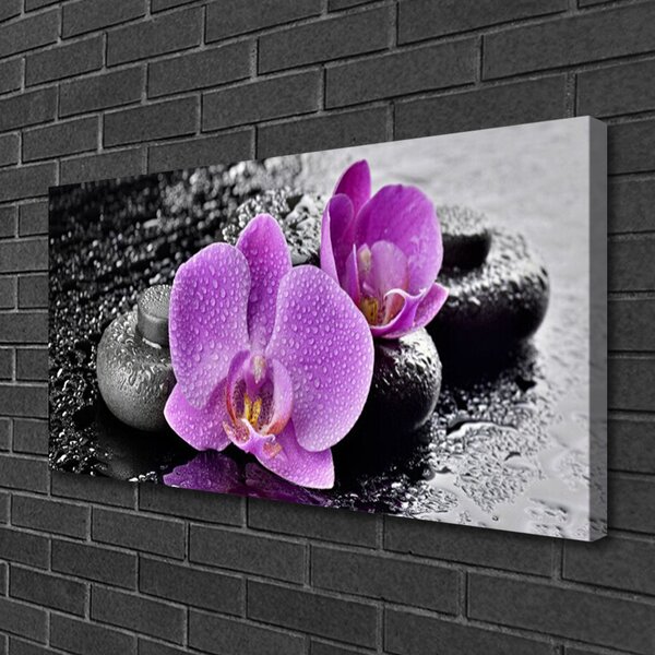 Fotoobraz na płótnie Egzotyczna Orchidea w Gabinecie Spa
