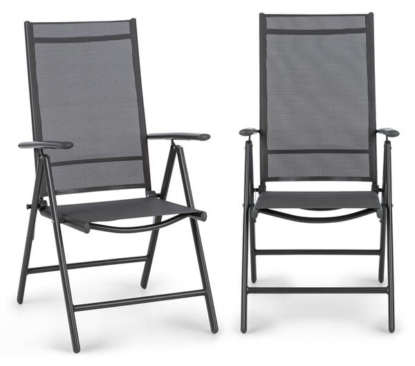 Blumfeldt Almeria, regulowane krzesło ogrodowe, fotel ogrodowy, zestaw 2 sztuk, 56,5 x 107 x 68 cm, ComfortMesh
