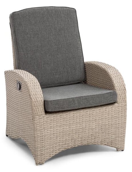 Blumfeldt Comfort Siesta fotel ogrodowy regulowane oparcie jasnoszary