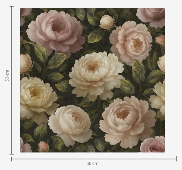 Tapety Romantyczne piwonie na ciemnym botanicznym tle, Tapety Z kwiatami, a00893 : Uwalls.pl