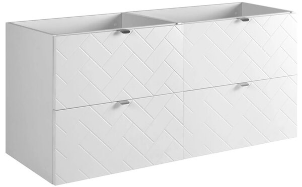 Biała podwójna szafka pod umywalkę 120 cm F2-F21