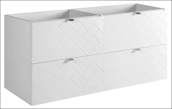 Biała podwójna szafka pod umywalkę 120 cm F2-F21