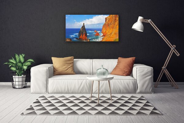 Obraz canvas Surowy Pejzaż Nadmorskich Skał