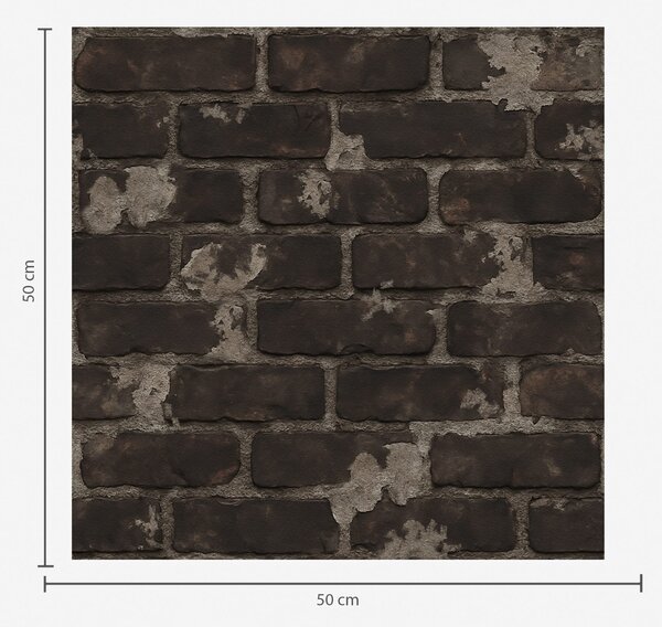 Tapety Przyciemniona stara ceglana ściana z zużytymi plamami, Tapety Loft, a01030 : Uwalls.pl