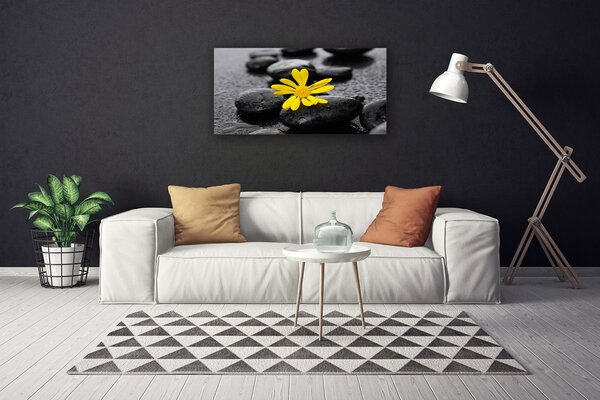 Obraz canvas Harmonia Zen: Róże i Skały