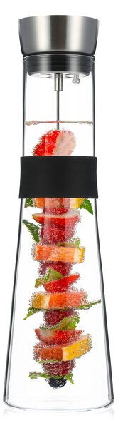 Klarstein Glaswerk Sile, karafka, dzbanek, 1,6 litra, szkło borokrzemowe, szpikulec na owoce ze stoperem