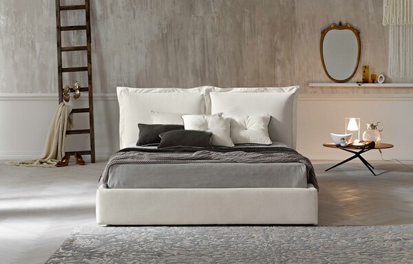 Łóżko SZYMEK 160x200 cm DWUSTRONNE WEZGŁOWIE, tapicerowane