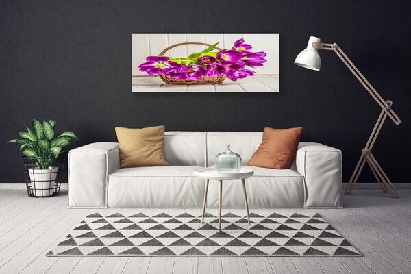 Obraz canvas Rustykalny Bukiet w Koszyku