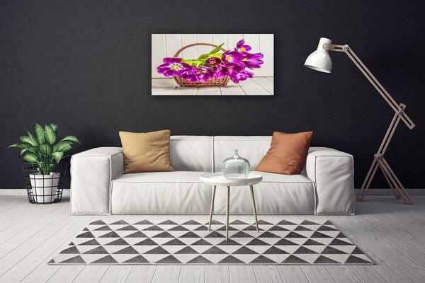 Obraz canvas Rustykalny Bukiet w Koszyku