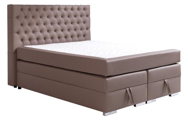 Łóżko LIMONA 200x200 cm materac, pojemnik,boxspring,kontynentalne Chesterfield