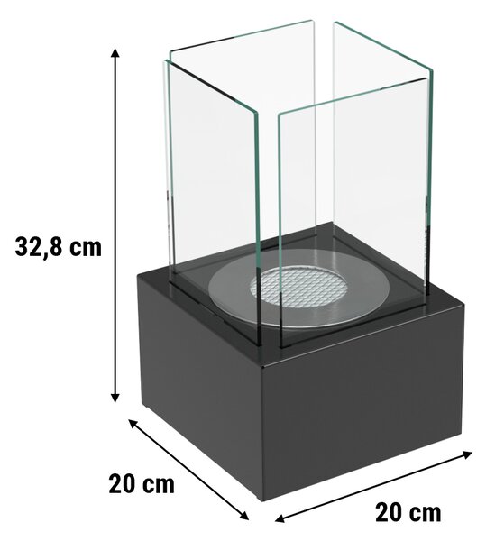 Biokominek wolnostojący TANGO 1 czarny certyfikat
