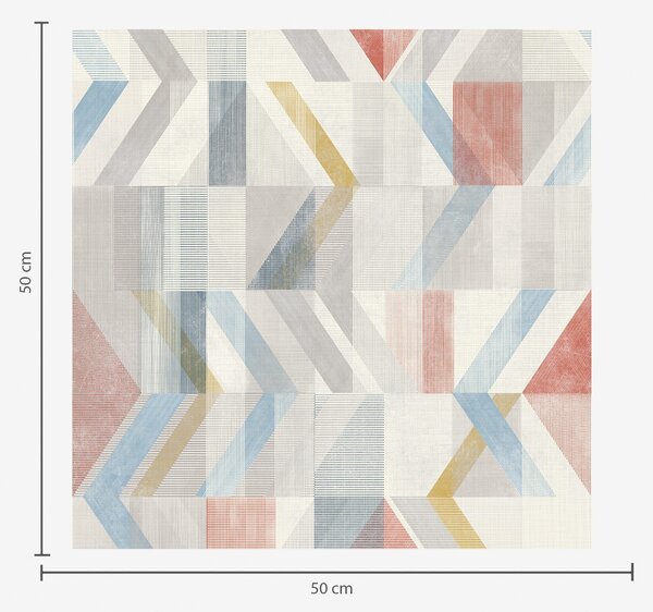 Tapety Geometryczne strzałki w pastelowych odcieniach czerwieni i błękitu, Tapety Abstrakcyjne, a01056 : Uwalls.pl