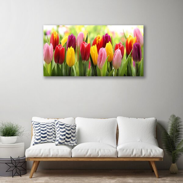 Obraz canvas Pastelowy Bukiet Tulipanów