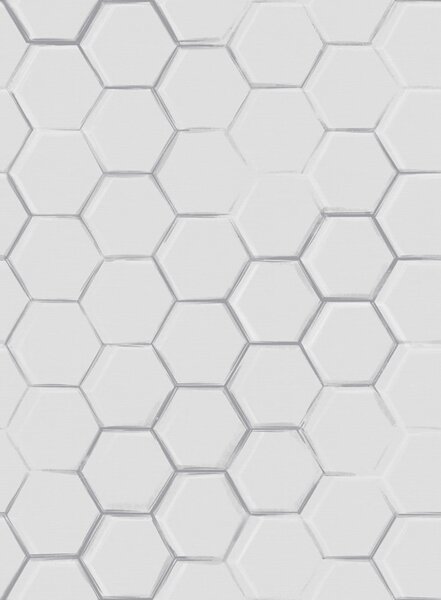Tapety Białe trójwymiarowe sześciokąty na gładkim tle, Tapety Abstrakcyjne, a01059 : Uwalls.pl