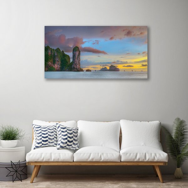 Obraz canvas na ścianę Szczyty Gór nad Zatoką