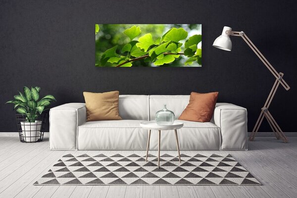 Obraz canvas na ścianę Zielone Liście na Gałęzi